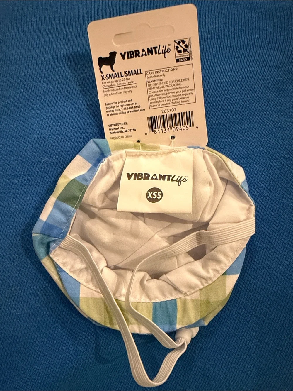Vibrant Life Dog Plaid Bow Tie Harness & Newsboy Hat